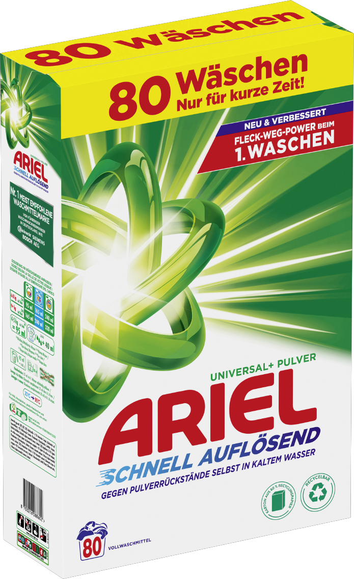 Ariel Vollwaschmittel Pulver, Flüssig oder Pods