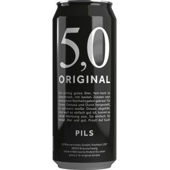 5,0 Original Pils, Export oder Helles