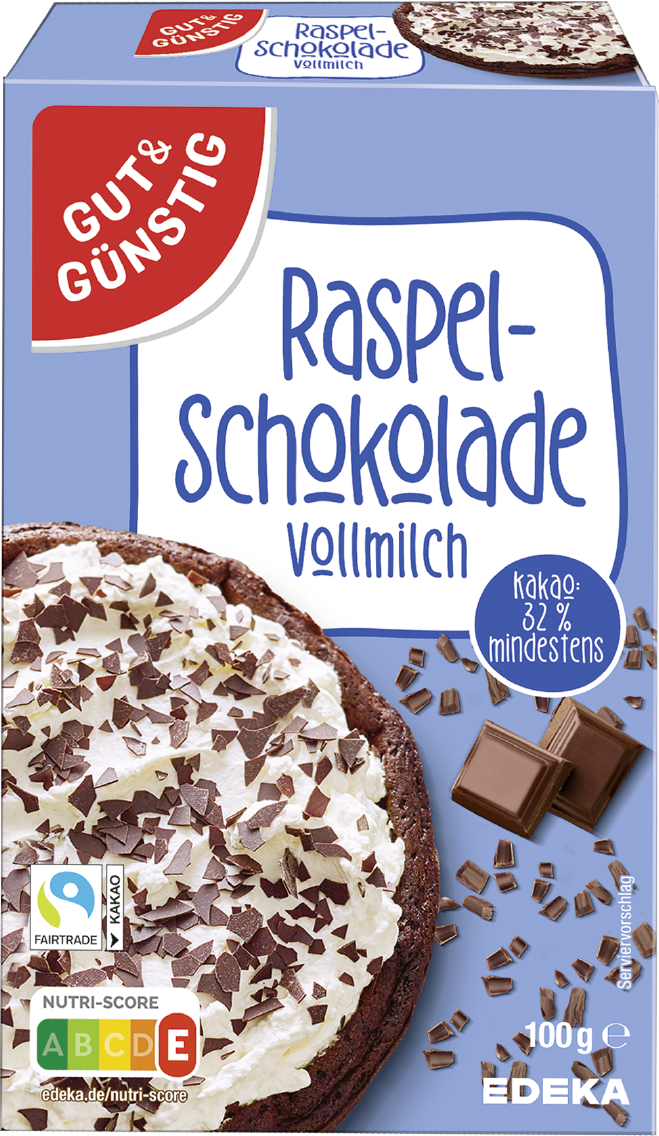 GUT&GÜNSTIG Schoko Chunks, Schoko Tropfen oder Raspelschokolade