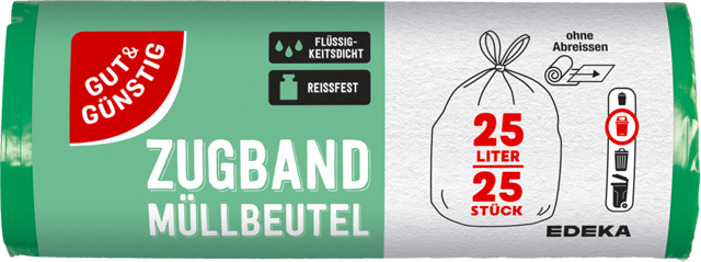 Gut & Günstig Müllbeutel mit Zugband