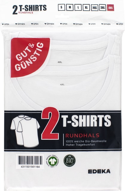 Gut & Günstig Herren Basic T-Shirt Rundhals
