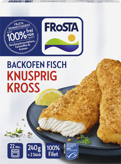 Frosta Backofen Fisch knusprig kross 