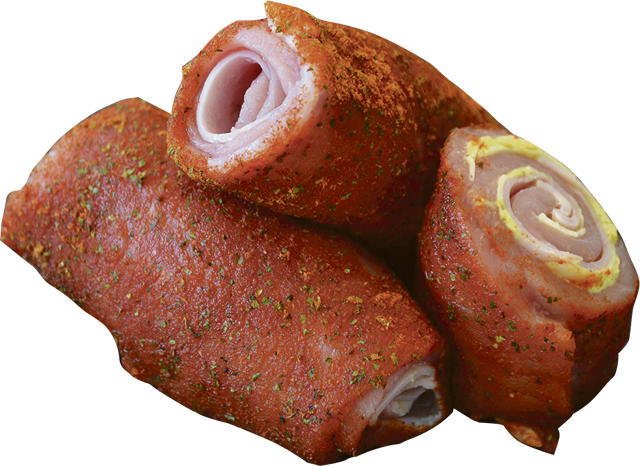 Aus dem Schweinerücken: Elwetrittche Schlemmerrouladen
