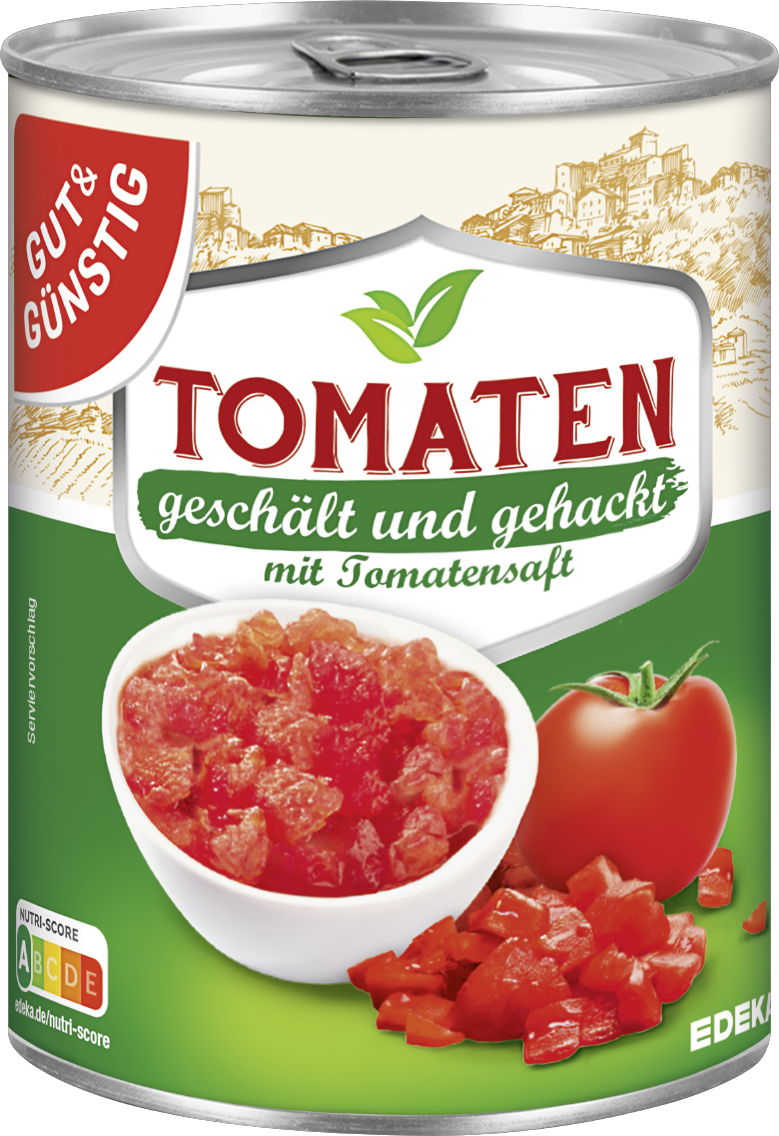 Karton-Preis! 12 x  GUT&GÜNSTIG Tomaten gehackt