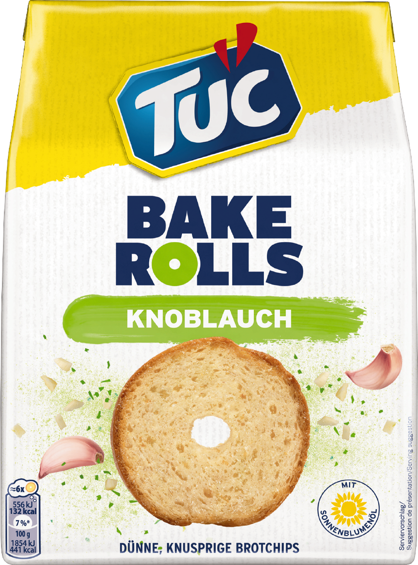 Tuc Bake Rolls dünne knusprige Brotchips