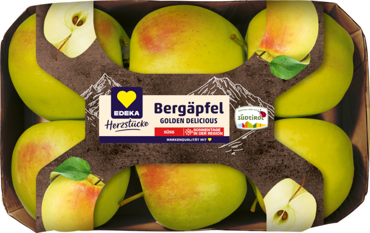 EDEKA Herzstücke Bergäpfel Golden Delicious oder Granny Smith