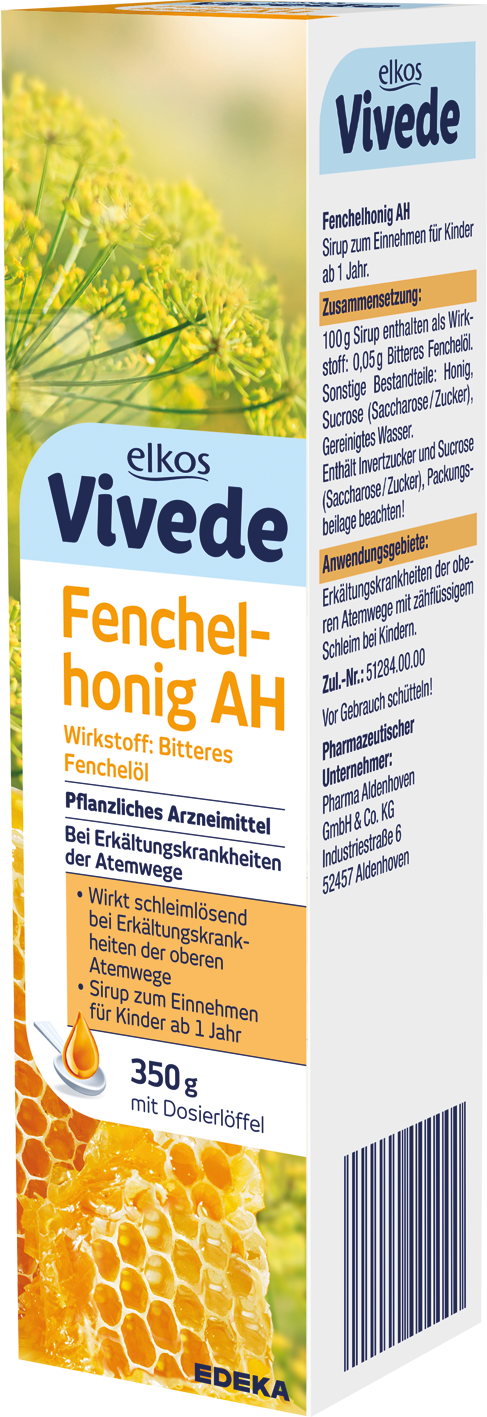 EDEKA elkos VIVEDE Fenchelhonig AH