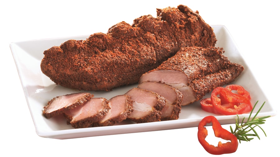 Paprika-Bauch* oder Bärlauch-Schinken*