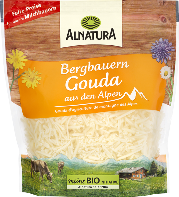 Alnatura Bio Bergbauern Gouda gerieben 