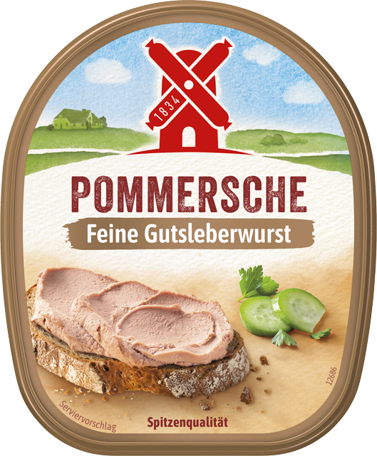 Rügenwalder Mühle Pommersche Feine Gutsleberwurst, Feine Teewurst