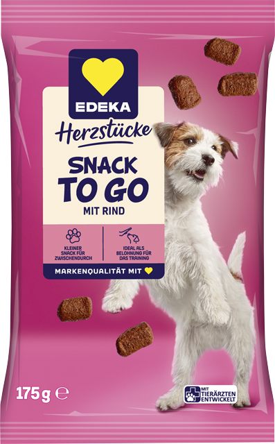 EDEKA Herzstücke Hundenahrung Snack To Go mit Rind