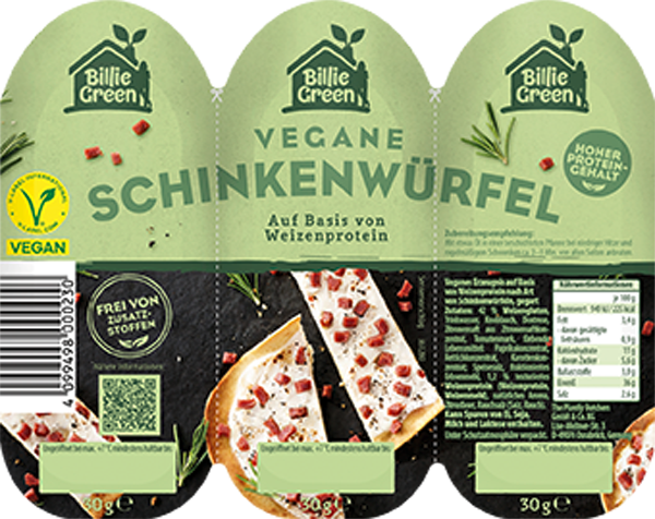 Billie Green Vegane Schinkenwürfel oder Bacon
