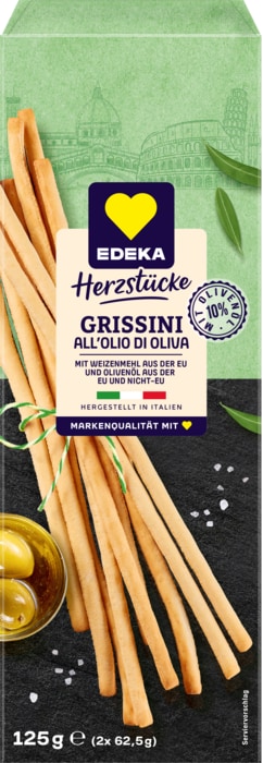 EDEKA Herzstücke Grissini all‘ Olio di Oliva oder al Sesamo