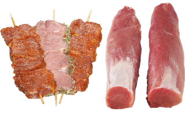 Iberico Schweinefilets oder Schweinefiletspieße 