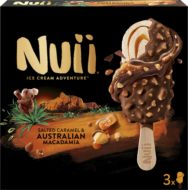 Nuii Salted Caramel & Australian Macadamia, Toblerone Stick 