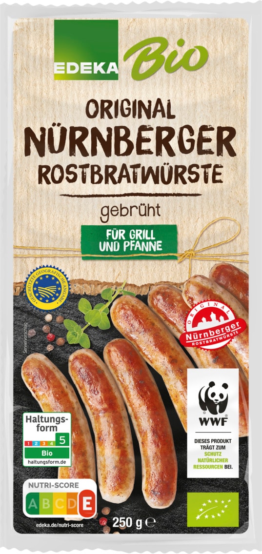 EDEKA Bio WWF Original Nürnberger Rostbratwürste