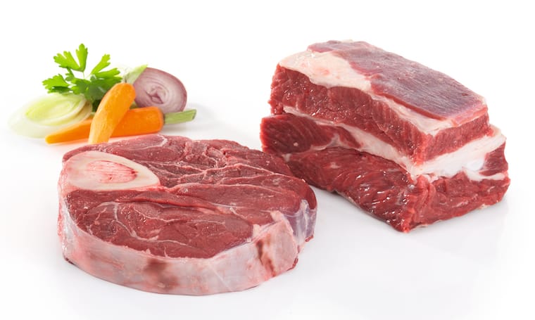 Jungbullen-Suppenfleisch oder -Beinscheiben