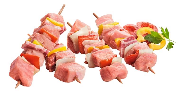 Schaschlik-Spieße* natur, Gyros-Spieße* mariniert oder Gyros-Pfanne*