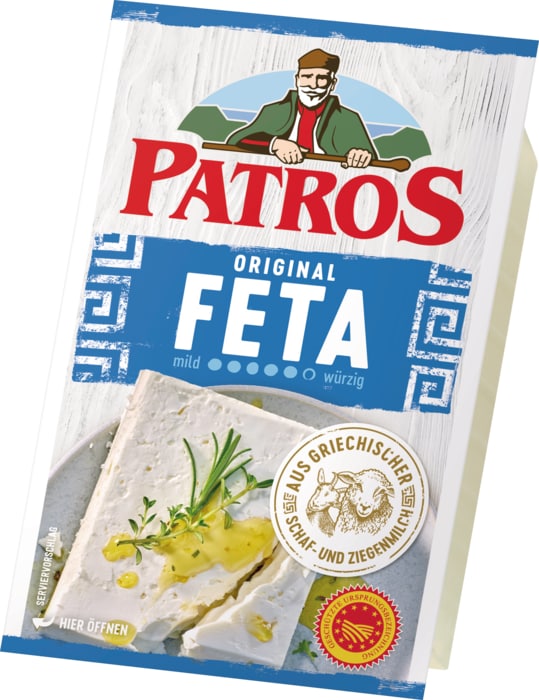 Patros Original Feta, Schafkäse Kräuter oder Ziegen-Käse