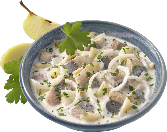 Matjessahnetopf mit Apfel 