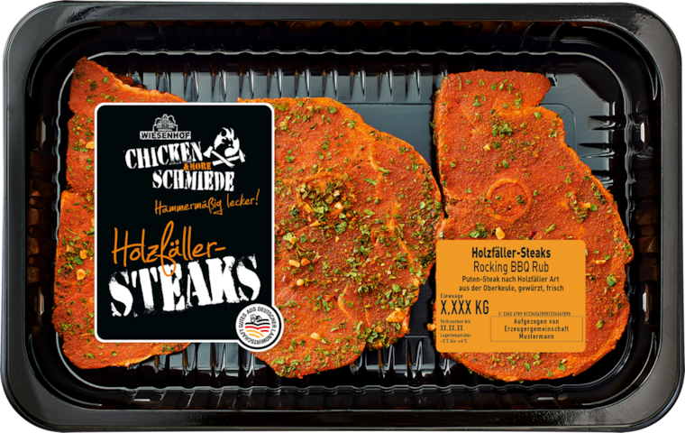 Wiesenhof Chicken & More Schmiede Holzfäller-Steaks, Rocking BBQ Rub