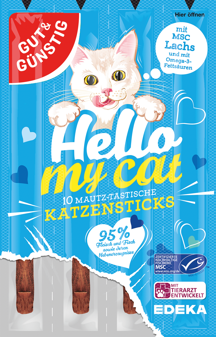 GUT&GÜNSTIG Hello my cat 10 Katzensticks