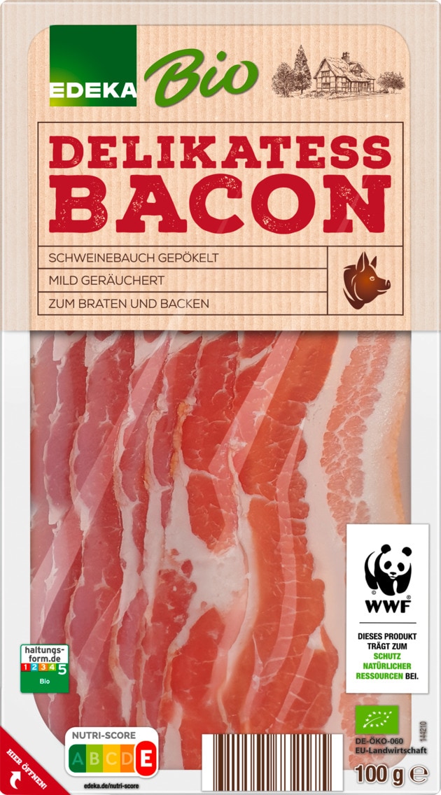 EDEKA Bio WWF Delikatess Bacon oder Würfel