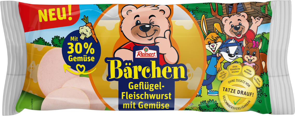 Reinert Bärchen Fleischwurst oder Geflügel Fleischwurst