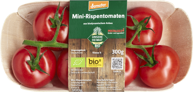 Unsere Heimat – echt & gut Bio Demeter Mini Rispentomaten 