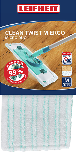 LEIFHEIT Wischbezug „Clean Twist/Ergo M micro duo“