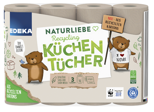 EDEKA Naturliebe Küchentücher Recycling 