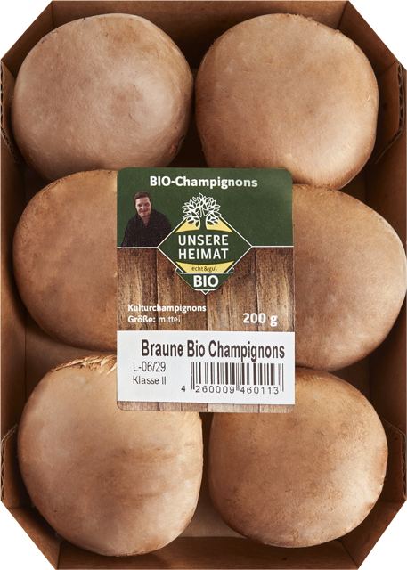 Unsere Heimat – echt & gut Bioland Bio Champignons braun oder weiß
