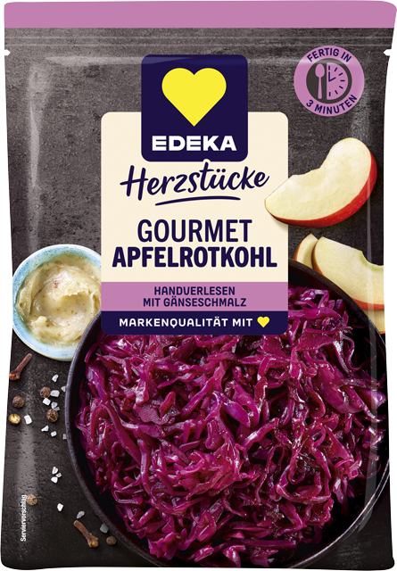EDEKA Herzstücke Gourmet Apfelrotkohl mit Gänseschmalz