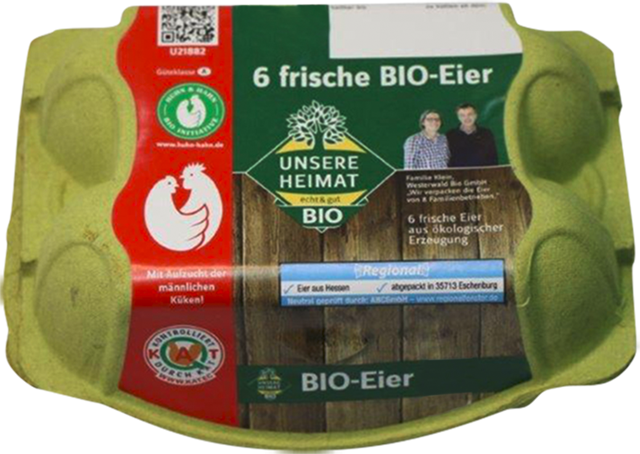 Unsere Heimat – echt & gut Huhn & Hahn Bio-Eier