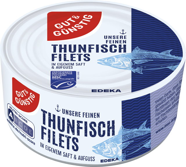 Gut & Günstig Thunfischfilets in eigenem Saft & Aufguss oder in Sonnenblumenöl
