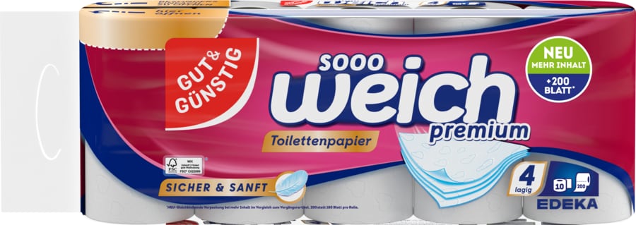 Gut&Günstig sooo weich premium Toilettenpapier