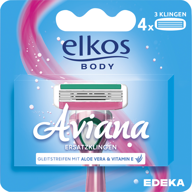 EDEKA elkos body Aviana 3-Klingen Rasiersystem