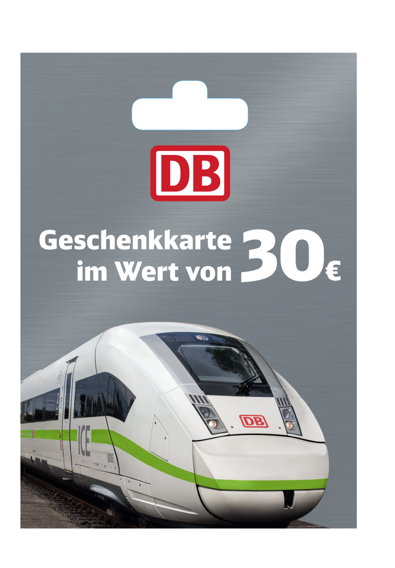 Jetzt 3 € Rabatt** auf die DB Geschenkkarte sichern!