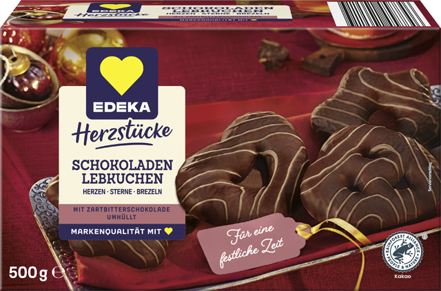 EDEKA Herzstücke Schokoladen Lebkuchen Zartbitter