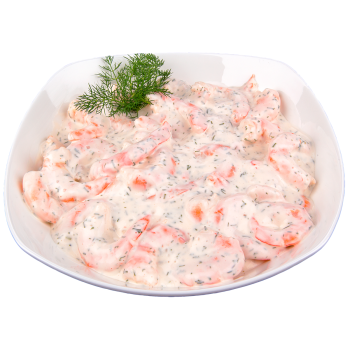 Riesengarnelen Dillrahm, Aioli oder Mango-Chili