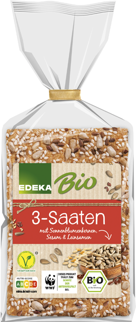 EDEKA Bio Knäckebrot 3-Saaten 