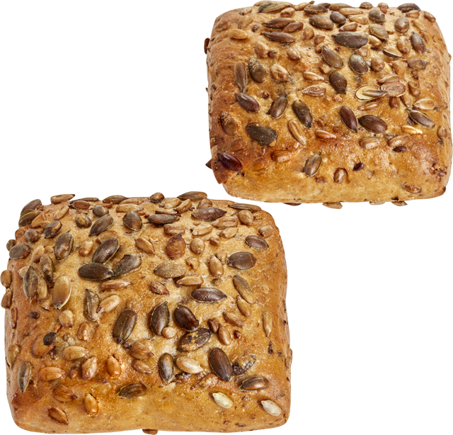 In der Markt-Bäckerei erhältlich: ²Kürbiskernbrötchen 