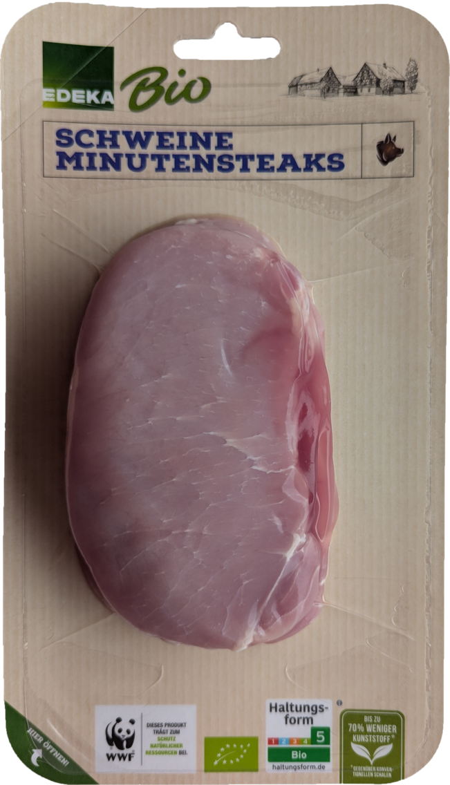 EDEKA Bio WWF Schweine Minutensteaks