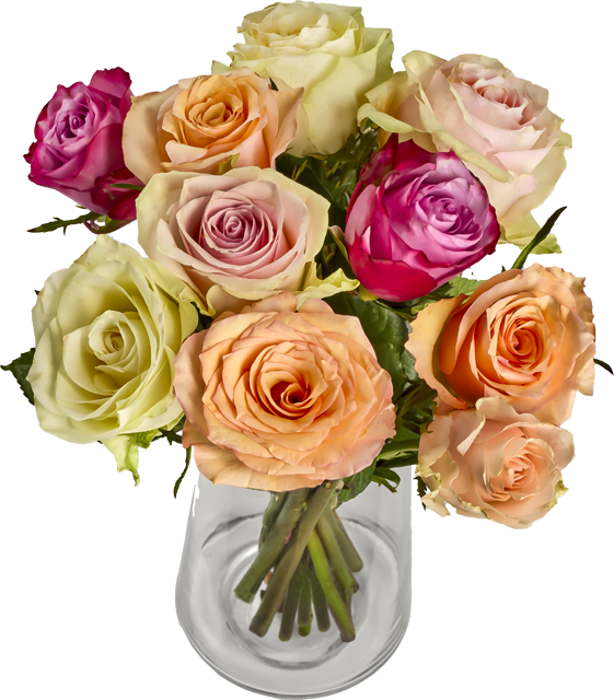 Ab Freitag erhältlich: Rosenstrauß Pastell