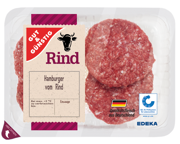 GUT&GÜNSTIG Hamburger vom Rind