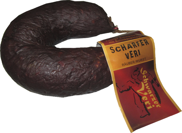 Scharfer Veri Peperoni Schwarzwurst