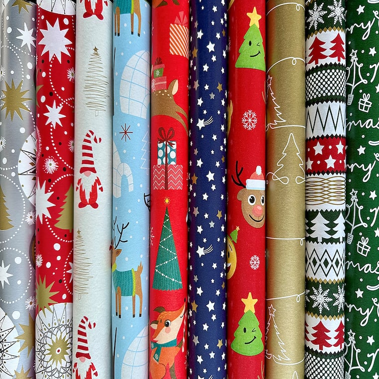 Weihnachts-Geschenkpapier-Rolle