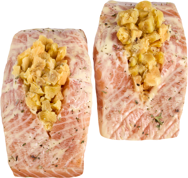 Ab Dienstag erhältlich: ²Lachsfilet mit Süßkartoffel