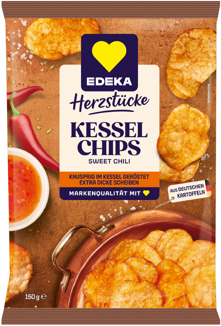 Edeka Herzstücke Kesselchips Sweet Chili oder Sea Salt & Vinegar