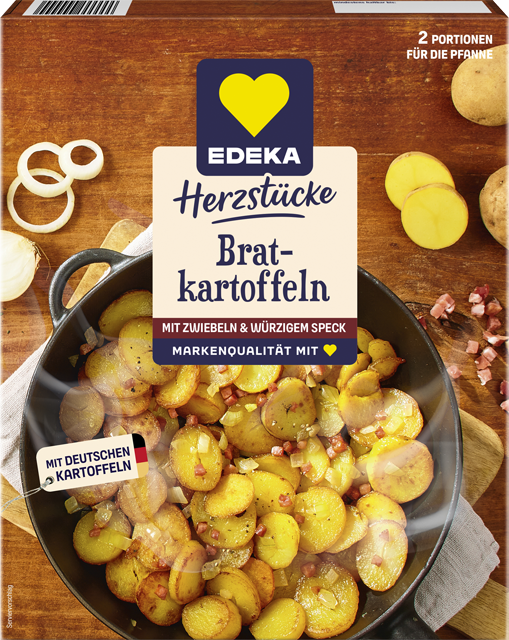 EDEKA Herzstücke Bratkartoffeln mit Zwiebeln und würzigem Speck